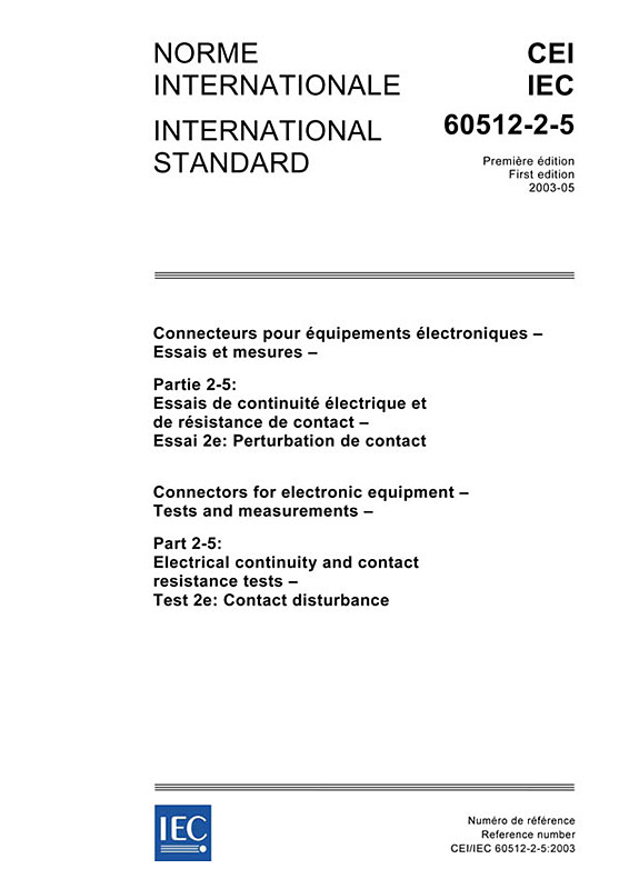 Cover IEC 60512-2-5:2003